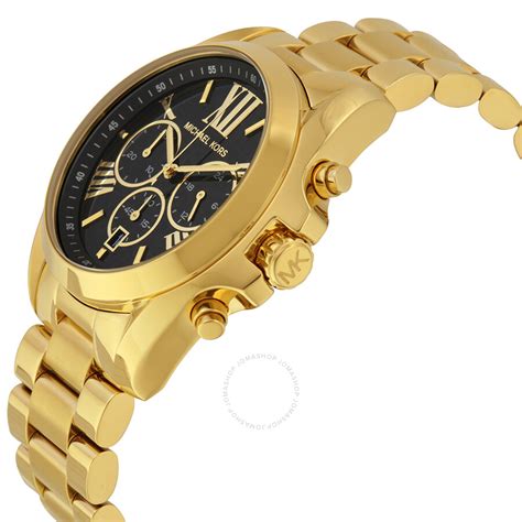 black and gold michael kors watch womens|michael kors watch size.